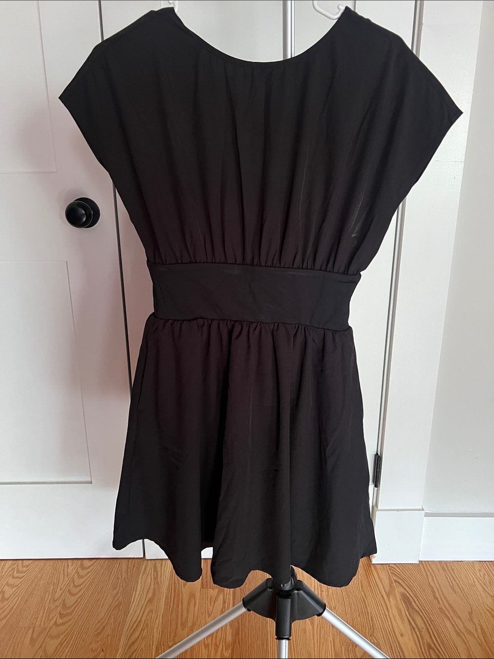 HALARA Black Mini Dress with Waistband